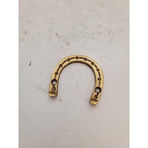 vintage brass horseshoe lucky horseshoe, horseshoe, vintage old horseshoe, - Picture 3 of 9